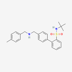 molecular formula C25H30N2O2S B1458799 N-tert-Butyl-4'-((4-methylbenzylamino)-methyl)biphenyl-2-sulfonamide CAS No. 1422057-37-1