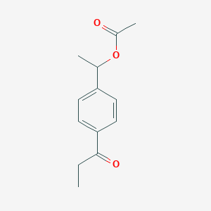 1-(4-Propanoylphenyl)ethyl acetate