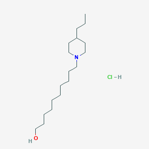 molecular formula C18H38ClNO B14588030 10-(4-Propylpiperidin-1-yl)decan-1-ol;hydrochloride CAS No. 61515-79-5