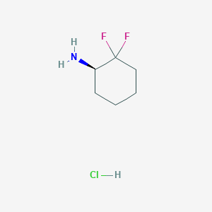 molecular formula C6H12ClF2N B1458805 (1R)-2,2-difluorocyclohexan-1-amine hydrochloride CAS No. 1638744-85-0