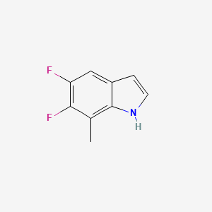 molecular formula C9H7F2N B1458806 5,6-二氟-7-甲基-1H-吲哚 CAS No. 1820607-52-0