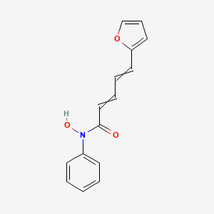 molecular formula C15H13NO3 B14588080 5-(Furan-2-YL)-N-hydroxy-N-phenylpenta-2,4-dienamide CAS No. 61494-22-2