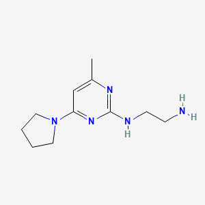 molecular formula C11H19N5 B1458811 N1-(4-甲基-6-(吡咯烷-1-基)嘧啶-2-基)乙烷-1,2-二胺 CAS No. 1706435-50-8