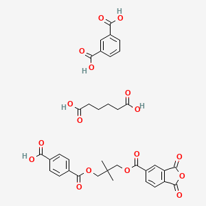 Benzene-1,3-dicarboxylic acid;4-[3-(1,3-dioxo-2-benzofuran-5-carbonyl)oxy-2,2-dimethylpropoxy]carbonylbenzoic acid;hexanedioic acid