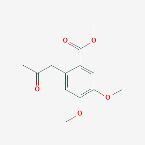 molecular formula C13H16O5 B14588119 Methyl 4,5-dimethoxy-2-(2-oxopropyl)benzoate CAS No. 61436-69-9