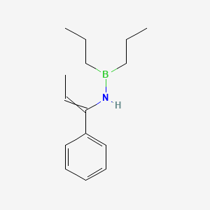 N-(1-Phenylprop-1-en-1-yl)-1,1-dipropylboranamine