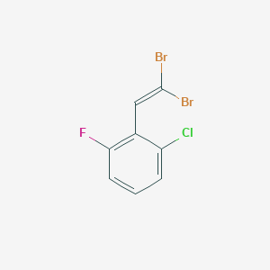 molecular formula C8H4Br2ClF B1458817 2-(2,2-Dibromovinyl)-1-chloro-3-fluorobenzene CAS No. 1468662-00-1