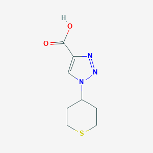 molecular formula C8H11N3O2S B1458819 1-(tetrahydro-2H-thiopyran-4-yl)-1H-1,2,3-triazole-4-carboxylic acid CAS No. 1707734-97-1