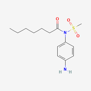 molecular formula C14H22N2O3S B14588197 N-(4-Aminophenyl)-N-(methanesulfonyl)heptanamide CAS No. 61068-56-2