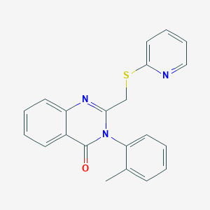 3-(2-Methylphenyl)-2-{[(pyridin-2-yl)sulfanyl]methyl}quinazolin-4(3H)-one