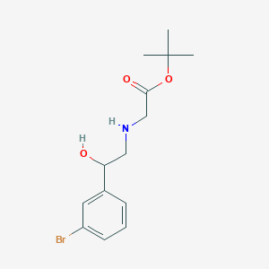 B1458823 Tert-butyl 2-(2-(3-bromophenyl)-2-hydroxyethylamino)acetate CAS No. 2204914-84-9