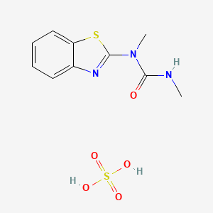 1-(1,3-Benzothiazol-2-yl)-1,3-dimethylurea;sulfuric acid