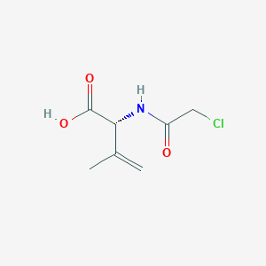 molecular formula C7H10ClNO3 B14588242 (2R)-2-(2-Chloroacetamido)-3-methylbut-3-enoic acid CAS No. 61376-25-8