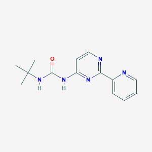 molecular formula C14H17N5O B14588247 N-tert-Butyl-N'-[2-(pyridin-2-yl)pyrimidin-4-yl]urea CAS No. 61310-21-2