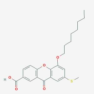 molecular formula C23H26O5S B14588252 7-(Methylsulfanyl)-5-(octyloxy)-9-oxo-9H-xanthene-2-carboxylic acid CAS No. 61381-21-3