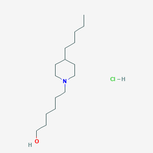 6-(4-Pentylpiperidin-1-yl)hexan-1-ol;hydrochloride