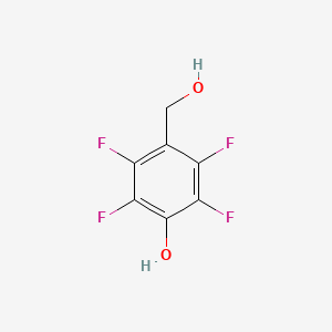 molecular formula C7H4F4O2 B14588263 2,3,5,6-Tetrafluoro-4-(hydroxymethyl)phenol CAS No. 61596-38-1