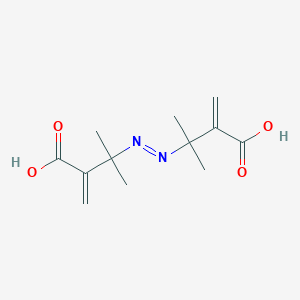 molecular formula C12H18N2O4 B14588277 3,3'-[(E)-Diazenediyl]bis(3-methyl-2-methylidenebutanoic acid) CAS No. 61630-31-7