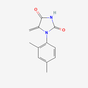 molecular formula C12H12N2O2 B14588313 1-(2,4-Dimethylphenyl)-5-methylideneimidazolidine-2,4-dione CAS No. 61574-99-0