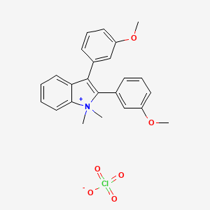 2,3-Bis(3-methoxyphenyl)-1,1-dimethyl-1H-indol-1-ium perchlorate