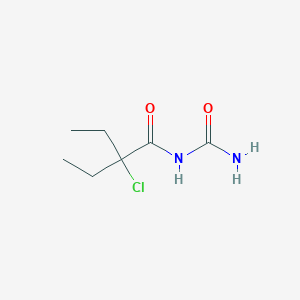 molecular formula C7H13ClN2O2 B14588318 1-(2-Chloro-2-ethylbutanoyl)urea CAS No. 61421-89-4