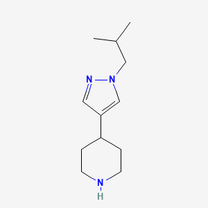 B1458835 4-(1-Isobutyl-1H-pyrazol-4-yl)piperidine CAS No. 1443289-53-9