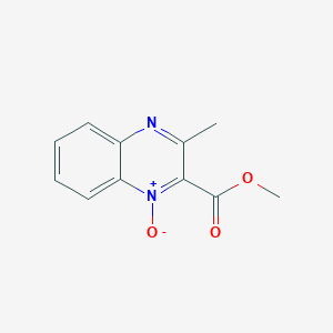 molecular formula C11H10N2O3 B14588357 Methyl 3-methyl-1-oxo-1lambda~5~-quinoxaline-2-carboxylate CAS No. 61528-76-5