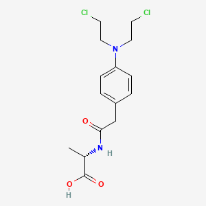 molecular formula C15H20Cl2N2O3 B14588364 N-({4-[Bis(2-chloroethyl)amino]phenyl}acetyl)-L-alanine CAS No. 61339-78-4