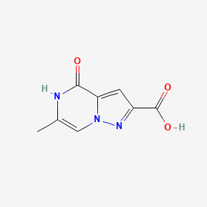 B1458838 6-methyl-4-oxo-4H,5H-pyrazolo[1,5-a]pyrazine-2-carboxylic acid CAS No. 1443978-44-6