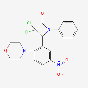 3,3-Dichloro-4-[2-(morpholin-4-yl)-5-nitrophenyl]-1-phenylazetidin-2-one