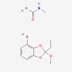 2-Ethyl-2-methoxy-1,3-benzodioxol-4-ol;methylcarbamic acid