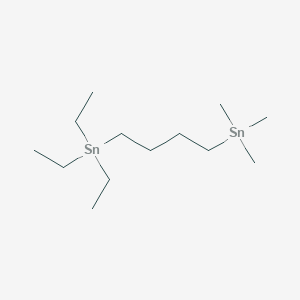 molecular formula C13H32Sn2 B14588394 Triethyl[4-(trimethylstannyl)butyl]stannane CAS No. 61222-20-6