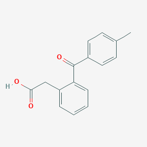 molecular formula C16H14O3 B14588399 [2-(4-Methylbenzoyl)phenyl]acetic acid CAS No. 61561-55-5