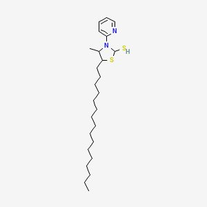 5-Hexadecyl-4-methyl-3-(pyridin-2-YL)-1,3-thiazolidine-2-thiol