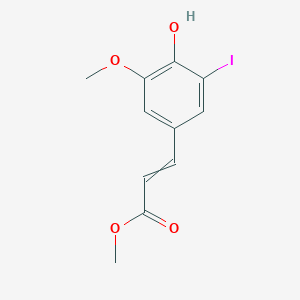 molecular formula C11H11IO4 B14588445 Methyl 3-(4-hydroxy-3-iodo-5-methoxyphenyl)prop-2-enoate CAS No. 61223-31-2