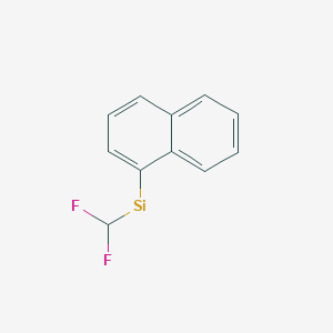 molecular formula C11H8F2Si B14588470 Difluoromethylnaphthylsilane CAS No. 61502-55-4