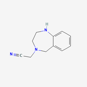 molecular formula C11H13N3 B14588474 (1,2,3,5-Tetrahydro-4H-1,4-benzodiazepin-4-yl)acetonitrile CAS No. 61471-53-2