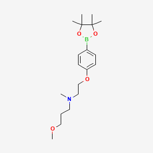 molecular formula C19H32BNO4 B1458848 (3-甲氧基丙基)(甲基){2-[4-(四甲基-1,3,2-二氧杂硼环-2-基)苯氧基]乙基}胺 CAS No. 1486485-53-3