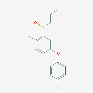 molecular formula C16H17ClO2S B14588485 4-(4-Chlorophenoxy)-1-methyl-2-(propane-1-sulfinyl)benzene CAS No. 61166-64-1