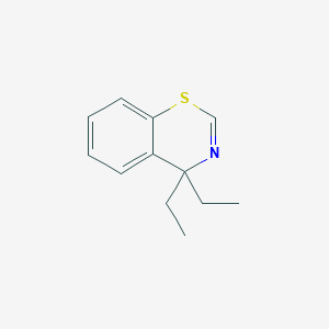 molecular formula C12H15NS B14588507 4,4-Diethyl-4H-1,3-benzothiazine CAS No. 61122-94-9