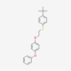 molecular formula C24H26O2S B14588511 1-tert-Butyl-4-{[2-(4-phenoxyphenoxy)ethyl]sulfanyl}benzene CAS No. 61434-99-9