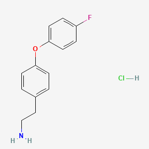 B1458852 2-[4-(4-Fluorophenoxy)phenyl]ethan-1-amine hydrochloride CAS No. 1423029-07-5