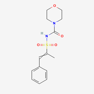 molecular formula C14H18N2O4S B14588534 N-(1-Phenylprop-1-ene-2-sulfonyl)morpholine-4-carboxamide CAS No. 61298-85-9