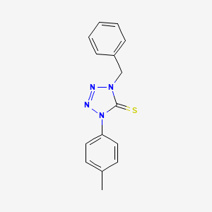 molecular formula C15H14N4S B14588546 1-Benzyl-4-(4-methylphenyl)-1,4-dihydro-5H-tetrazole-5-thione CAS No. 61249-33-0