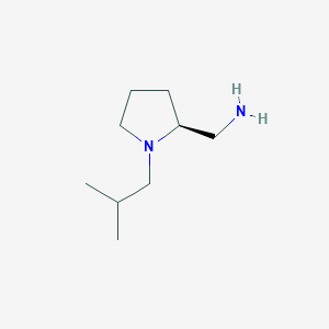 molecular formula C9H20N2 B1458855 [(2S)-1-(2-甲基丙基)吡咯啉-2-基]甲胺 CAS No. 166374-38-5