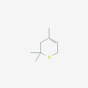 molecular formula C8H14S B14588558 2H-Thiopyran, 3,6-dihydro-2,2,4-trimethyl- CAS No. 61049-58-9