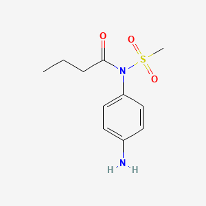 molecular formula C11H16N2O3S B14588588 N-(4-Aminophenyl)-N-(methanesulfonyl)butanamide CAS No. 61068-53-9