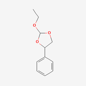 molecular formula C11H14O3 B14588593 2-Ethoxy-4-phenyl-1,3-dioxolane CAS No. 61562-06-9