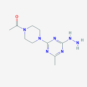 1-[4-(4-Hydrazinyl-6-methyl-1,3,5-triazin-2-yl)piperazin-1-yl]ethan-1-one