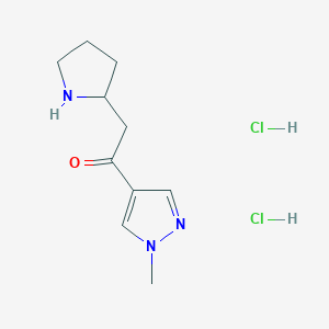 B1458861 1-(1-methyl-1H-pyrazol-4-yl)-2-(pyrrolidin-2-yl)ethan-1-one dihydrochloride CAS No. 1423025-51-7